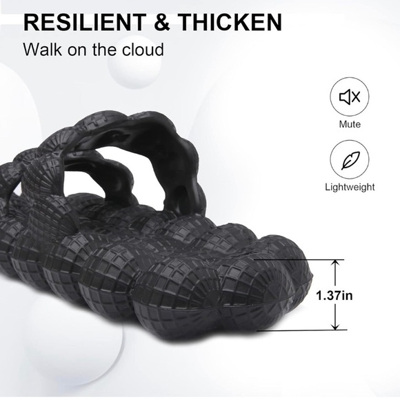 Bubble Double Strap Slides Sandals for Women Golf Ball Slippers - Picture 2 of 6